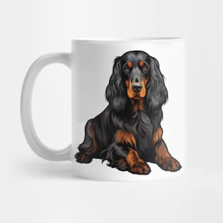 Gordon Setter Dog Illustration Mug